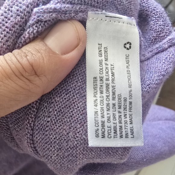 Liz Lange Purple Maternity Top - Size L, Soft & Comfy! - Picture 3 of 4